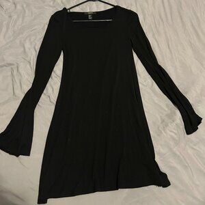 Forever 21 Long Sleeve Black Mini Dress